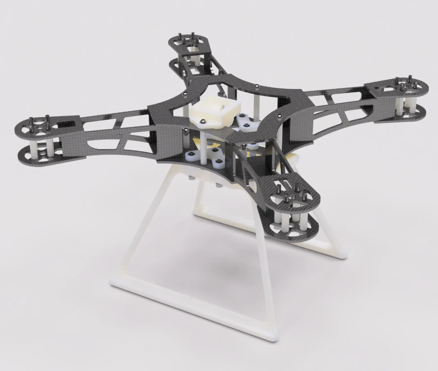 Custom 3D Printed Drone Frame & Accessories view 3