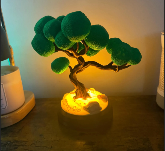 3D Printed Bonsai Tree LED Table Lamp view 6