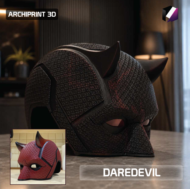 Daredevil Inspired 3D Printed Wearable Helmet