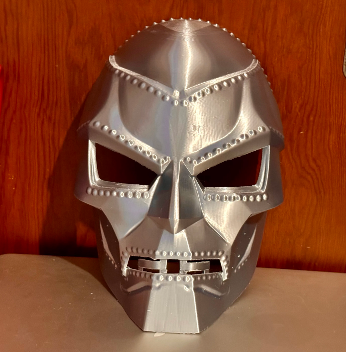 Doctor Doom Inspired 3D Printed Cosplay Helmet view 3